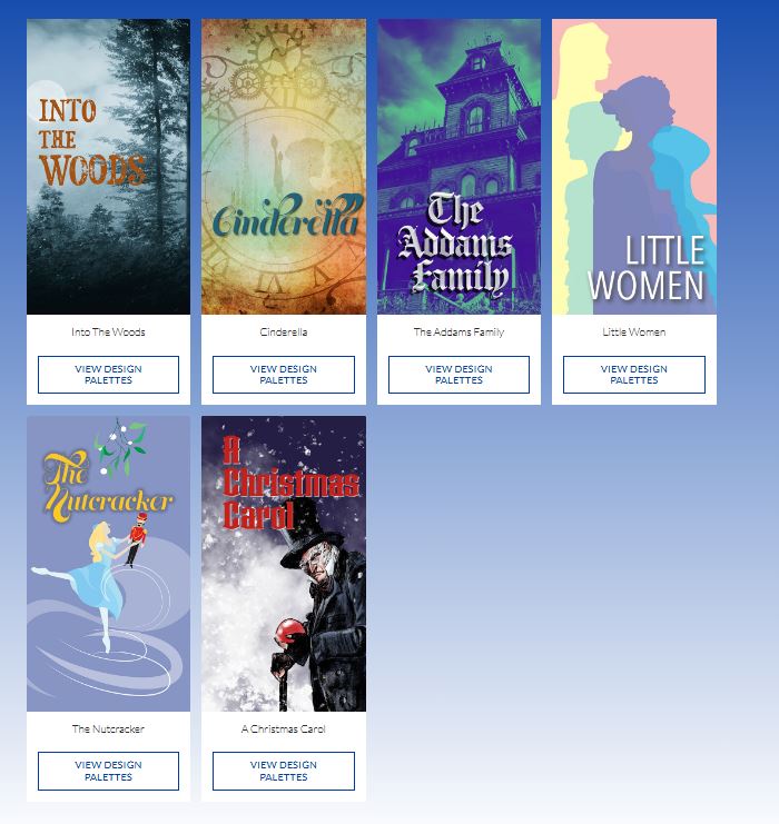 Rosco Design Palettes - Show List